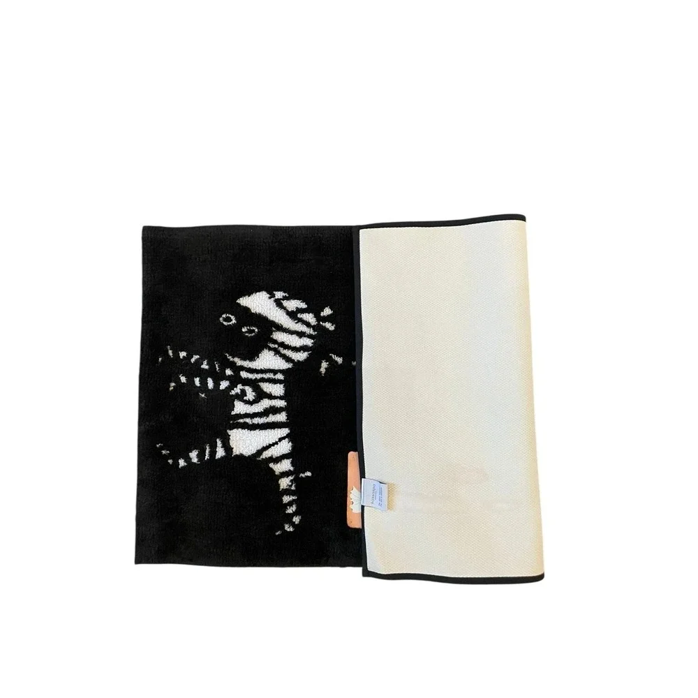 Kassaspa Mummy Walk Bath Rug 21x34  Black & White Halloween Bath Decor New
